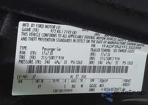 2015 Ford Focus Titanium from USA, damaged, VIN 1FADP3N21FL322359